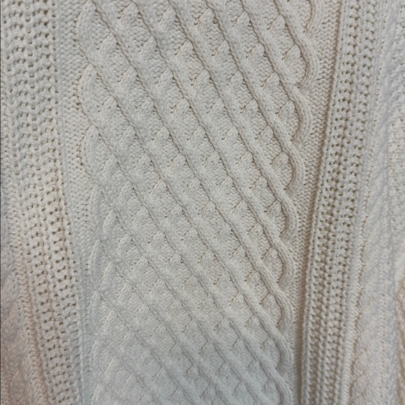 Joe Fresh Women's Ivory White Cable Knit Sweater - Large - Picture 3 of 3